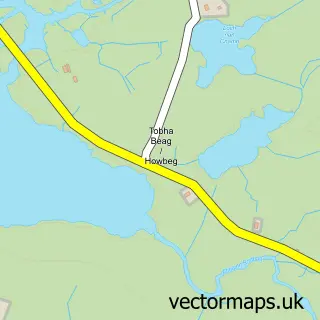 Street map sample of Tobha Beag, Western Isles