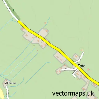 Street map sample of Tobhta, Ross and Cromarty