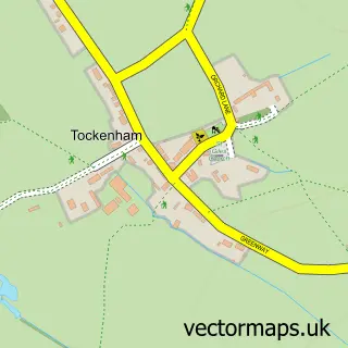 Street map sample of Tockenham, Wiltshire