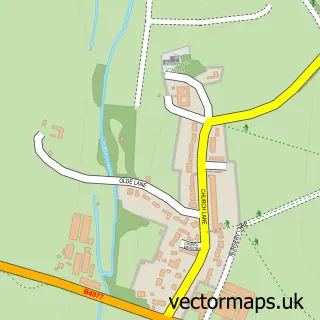 Street map sample of Toddington, Gloucestershire