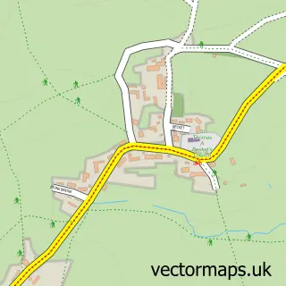 Street map sample of Todenham, Gloucestershire
