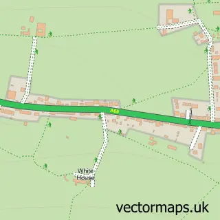 Street map sample of Toft Hill, Durham