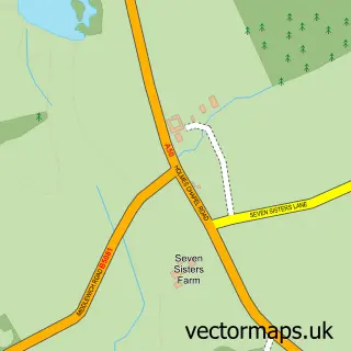 Street map sample of Toft, Cheshire