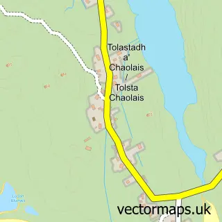 Street map sample of Tolastadh a' Chaolais, Western Isles