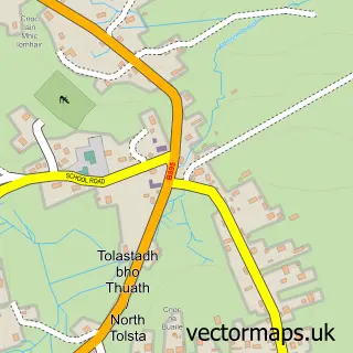 Street map sample of Tolastadh bho Thuath, Western Isles