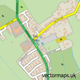 Street map sample of Toll Bar, South Yorkshire