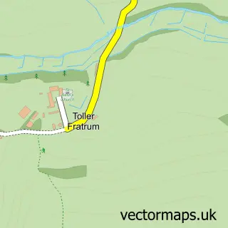 Street map sample of Toller Fratrum, Dorset