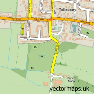 Street map sample of Tollesbury, Essex