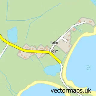 Street map sample of Tolm, Western Isles