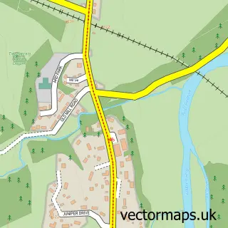 Street map sample of Tomatin, Inverness
