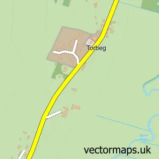 Street map sample of Torbeg, Ayrshire and Arran