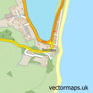 Street map sample of Torcross, Devon