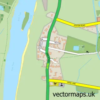 Street map sample of Torksey, Lincolnshire