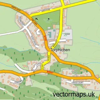 Street map sample of Torphichen, West Lothian