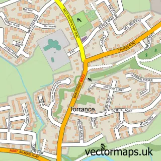 Street map sample of Torrance, Dunbartonshire