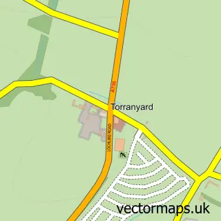 Street map sample of Torranyard, Ayrshire and Arran
