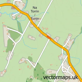 Street map sample of Torrin, Ross and Cromarty