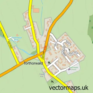 Street map sample of Torthorwald, Dumfries