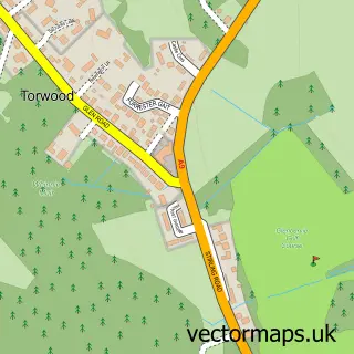 Street map sample of Torwood, Stirling and Falkirk