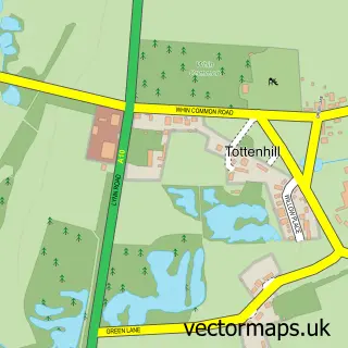 Street map sample of Tottenhill, Norfolk