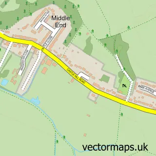 Street map sample of Totternhoe, Bedfordshire