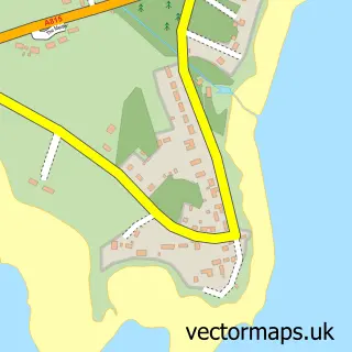 Street map sample of Toward, Argyll and Bute