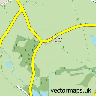 Street map sample of Towednack, Cornwall