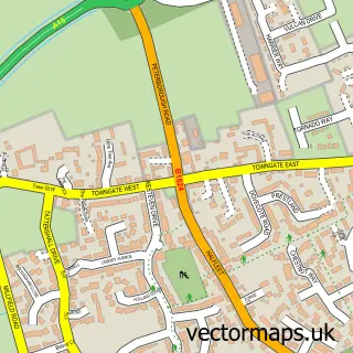 Street map sample of Towngate, Lincolnshire
