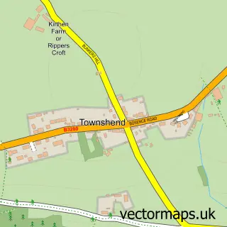 Street map sample of Townshend, Cornwall