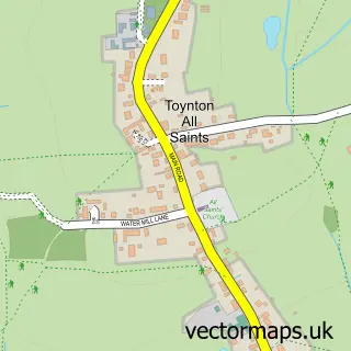 Street map sample of Toynton All Saints, Lincolnshire
