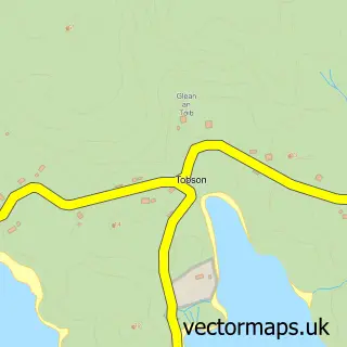 Street map sample of Tòpsann, Western Isles