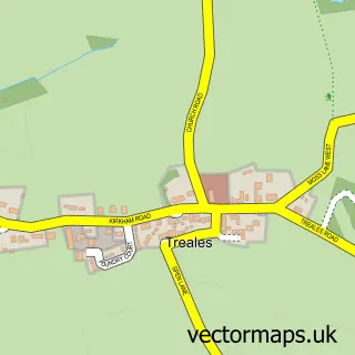 Street map sample of Treales, Lancashire