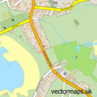 Street map sample of Trearddur, Gwynedd