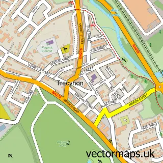 Street map sample of Trecynon, Mid Glamorgan