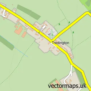 Street map sample of Tredington, Gloucestershire
