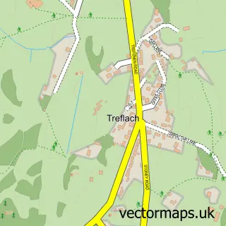 Street map sample of Treflach, Shropshire