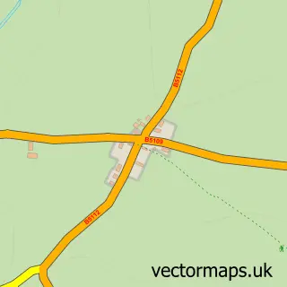 Street map sample of Trefor, Gwynedd