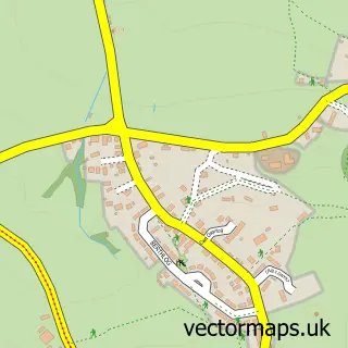 Street map sample of Trelogan, Clwyd