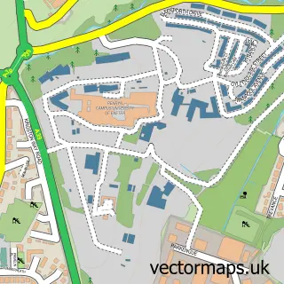 Street map sample of Tremough, Cornwall