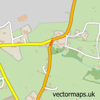 Street map sample of Trevellas Downs, Cornwall
