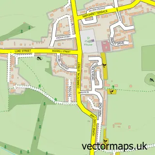Street map sample of Trimdon Colliery, Durham