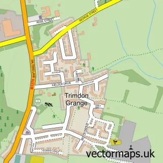 Street map sample of Trimdon Grange, Durham
