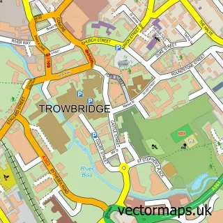 Street map sample of Trowbridge, Wiltshire