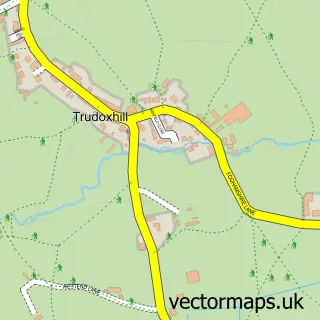 Street map sample of Trudoxhill, Somerset