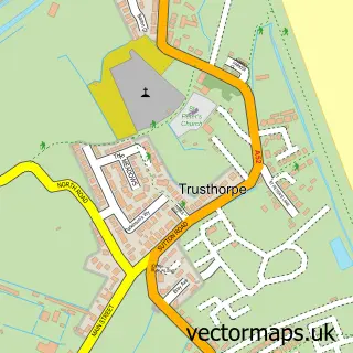 Street map sample of Trusthorpe, Lincolnshire