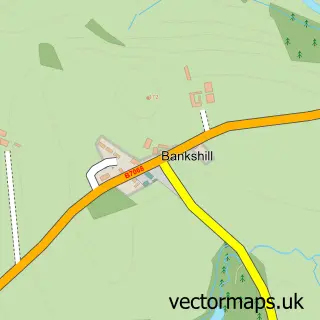 Street map sample of Tundergarth, Dumfries