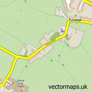 Street map sample of Tunstall, Kent