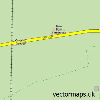 Street map sample of Tunstead, Norfolk