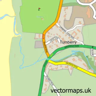 Street map sample of Turnberry, Ayrshire and Arran