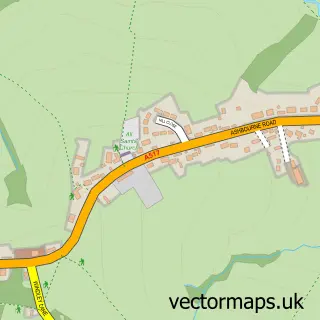 Street map sample of Turnditch, Derbyshire